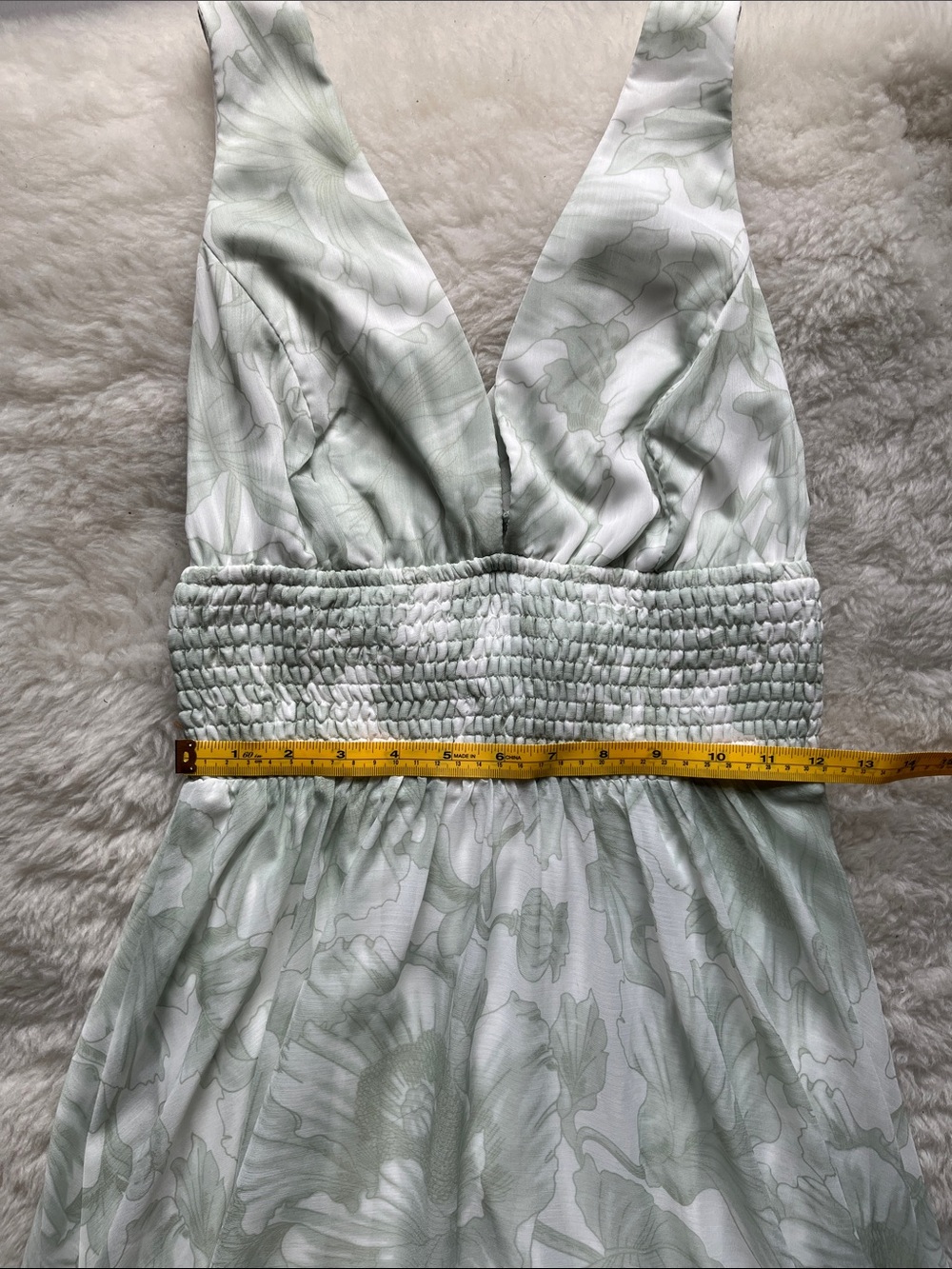 Baltic Born Sienna Light Sage Floral Maxi Dress with Smocked Waist size M NWT - Picture 12 of 17